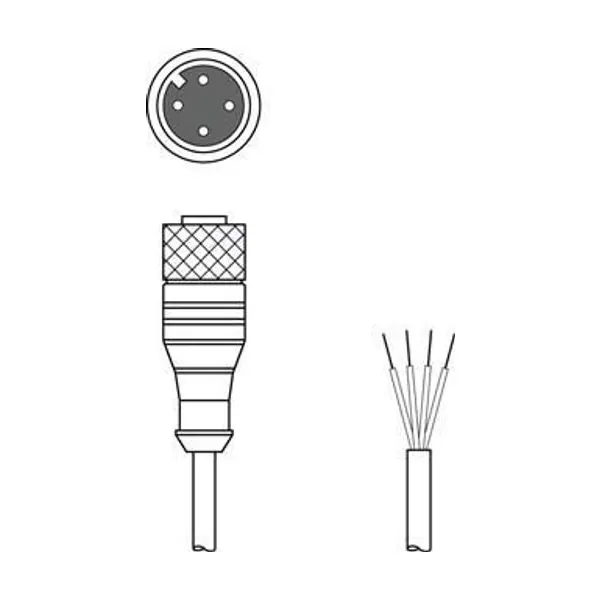 KD U-M12-4A-P1-200 Bağlantı Kablosu