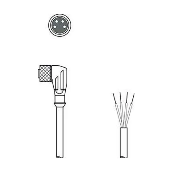 KD 05 U-M8-4W-P1-100 Bağlantı Kablosu