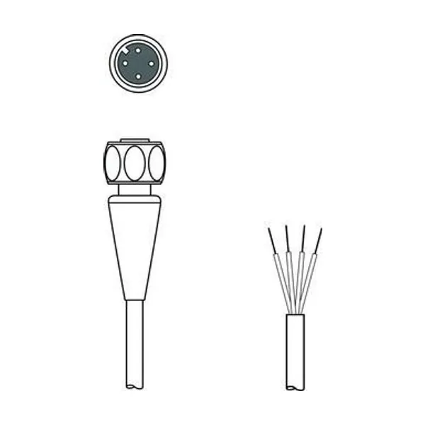 KD U-M12-4A-T0-250 F+B Bağlantı Kablosu